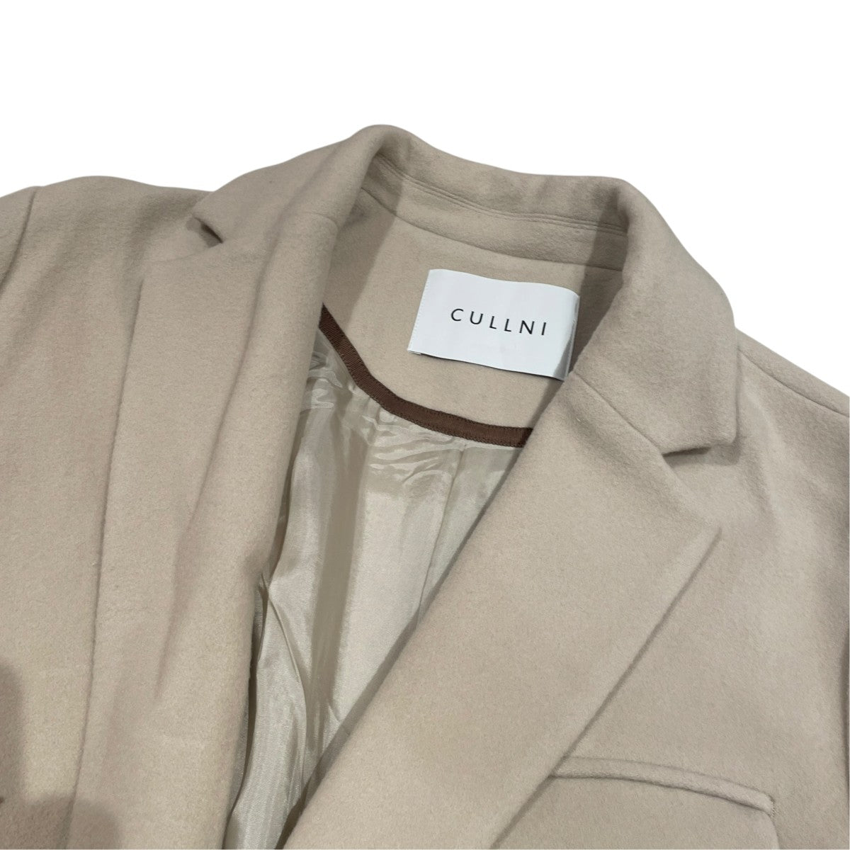 CULLNI Lamb Wool Melton Chester Long Coatチェスターコート22-AW-026 古着・中古-3枚目のアイテム画像