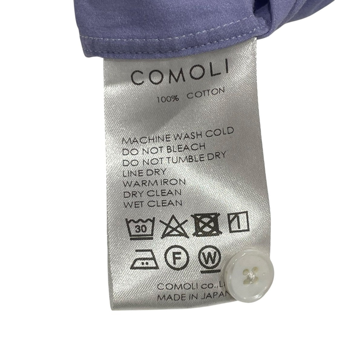 COMOLI バンドカラーシャツs03 02002 古着・中古-6枚目のアイテム画像