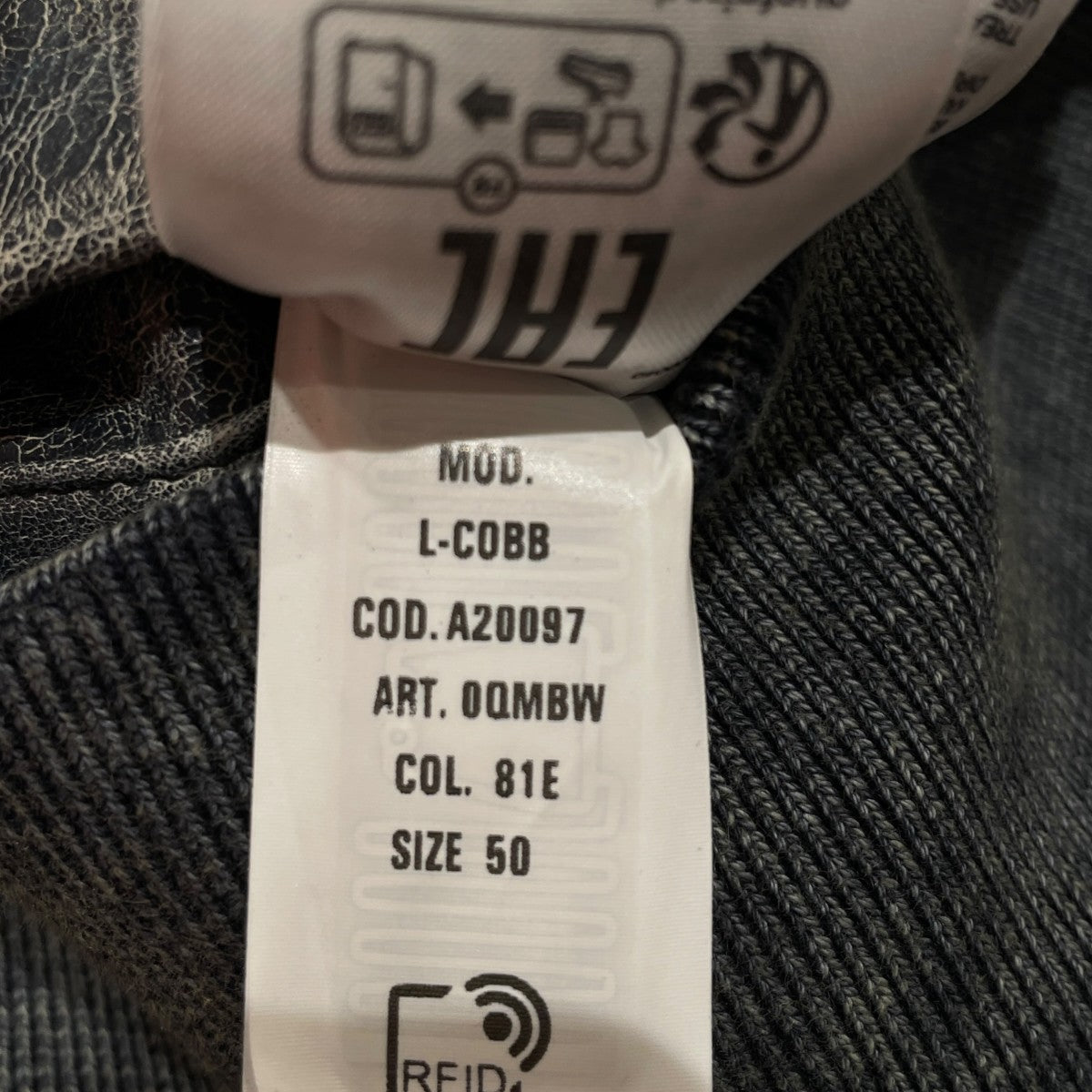 26SSL-Cobb Faded Leather Bomber Jacketジップジャケットa20097