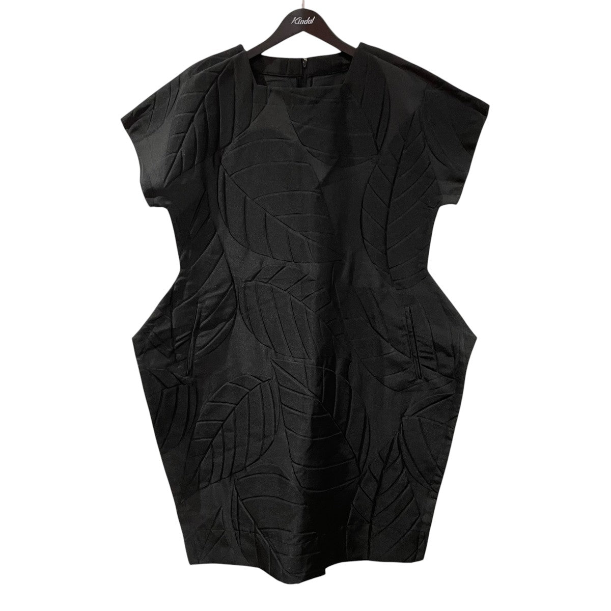 COMME des GARCONS リーフエンボス二次元ワンピースノースリーブワンピースGI-O006 古着・中古-1枚目のアイテム画像