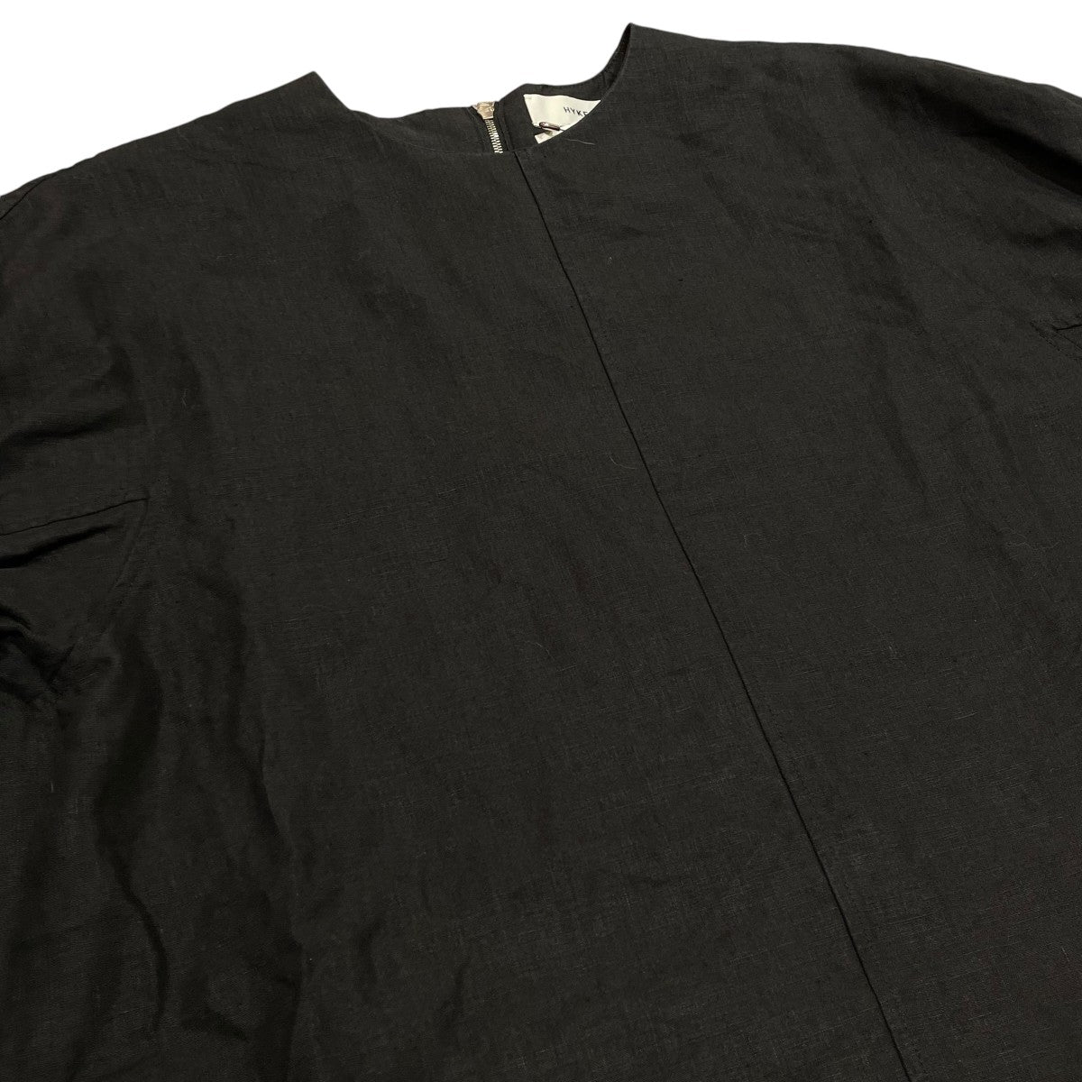 HYKE 23SSLINEN SMOCKED BLOUSEリネン長袖ブラウス 古着・中古-3枚目のアイテム画像