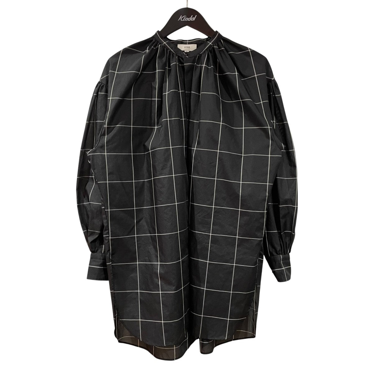 HYKE 22SSPLAID GATHER SHIR長袖シャツ 古着・中古-1枚目のアイテム画像