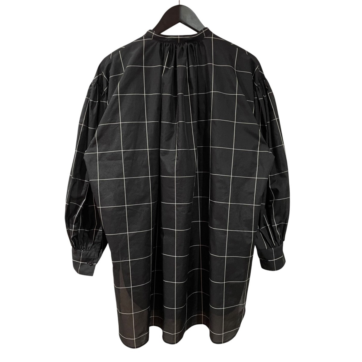 HYKE 22SSPLAID GATHER SHIR長袖シャツ 古着・中古-2枚目のアイテム画像