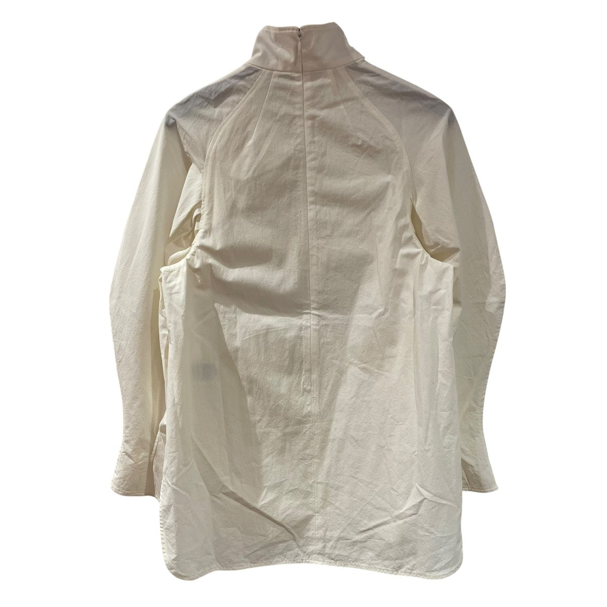 mame kurogouchi Crepe Cotton High Neck Blouse長袖プルオーバーブラウスMM24SS-SH069 古着・中古-2枚目のアイテム画像