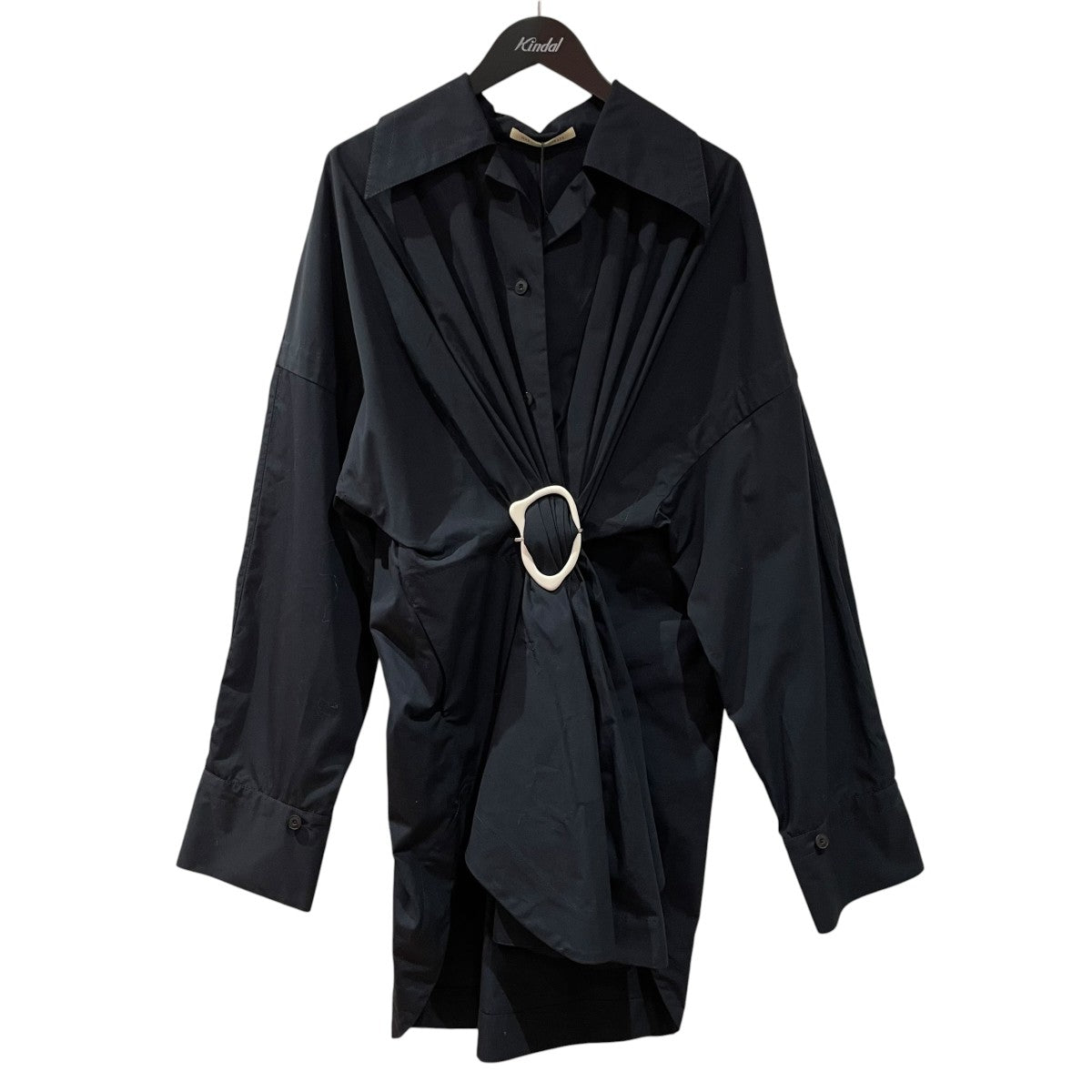HARUNOBUMURATA MARIALUISA-GATHERED SHIRT WITH BUCKLE長袖ブラウスHM25W755-STY13 古着・中古-1枚目のアイテム画像