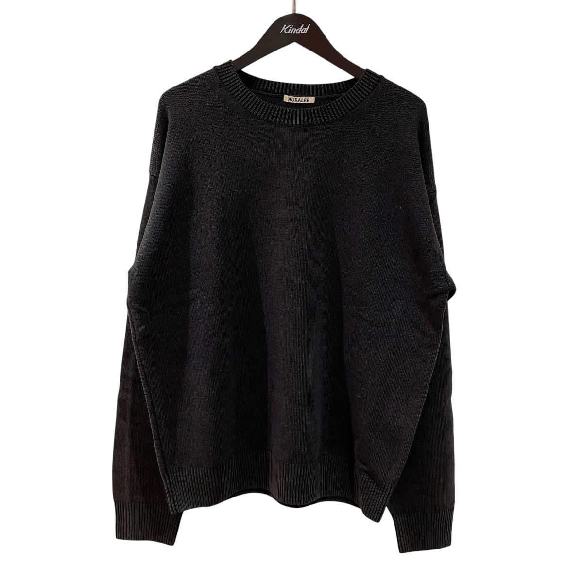FRENCH MERINO STONE WASHED KNIT P Oクルーネックニットa21ap02sw