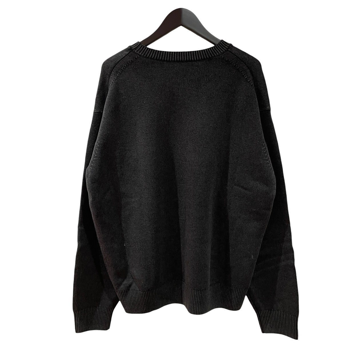 FRENCH MERINO STONE WASHED KNIT P Oクルーネックニットa21ap02sw