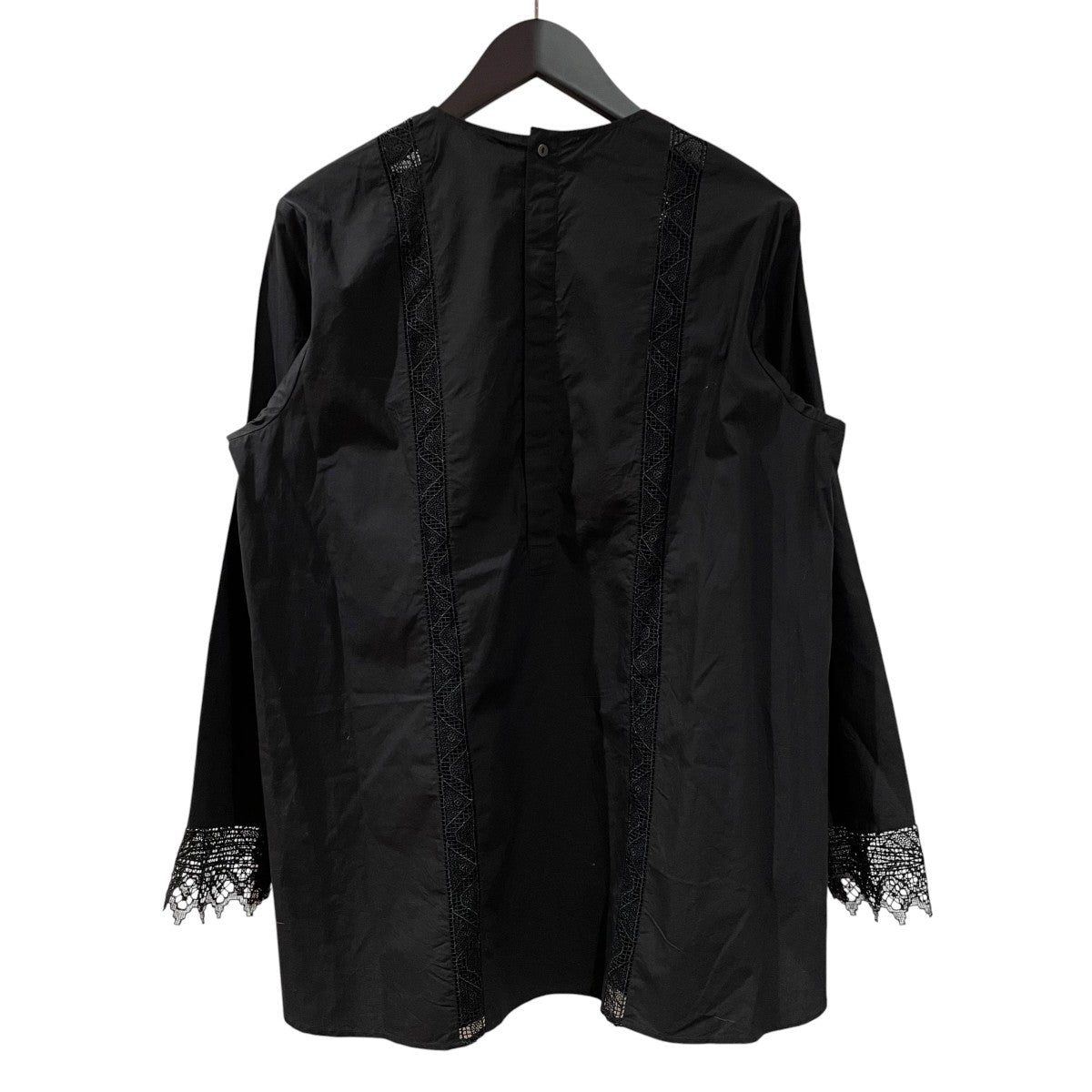 ne quittez pas Poplin Lace Square長袖ブラウス010191643 古着・中古-2枚目のアイテム画像