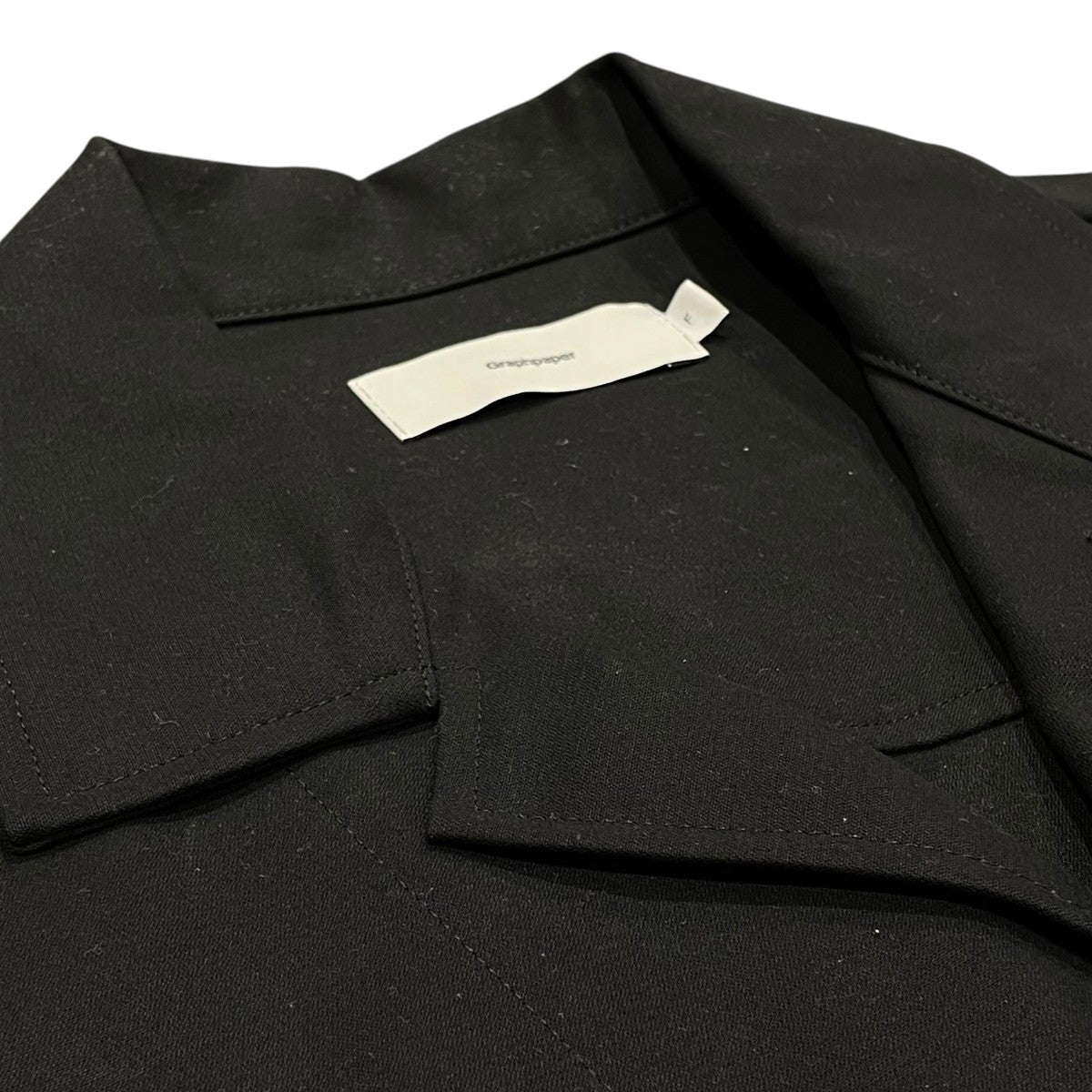 Graphpaper Double Cloth Peach Military ShirtジャケットGM203-50206 古着・中古-6枚目のアイテム画像