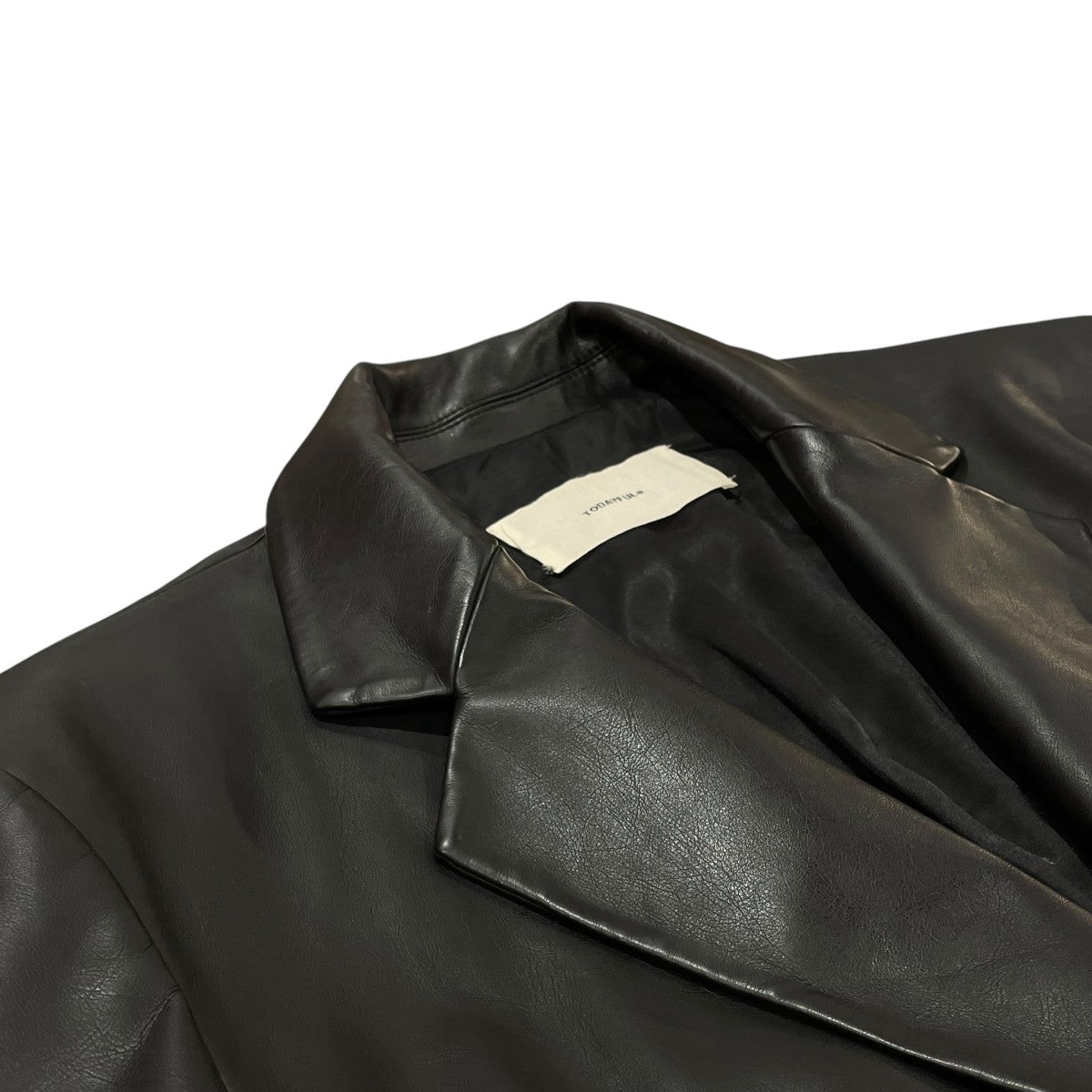 TODAYFUL Ecoleather Tailored Jacketフェイクレザージャケット12410102 古着・中古-3枚目のアイテム画像