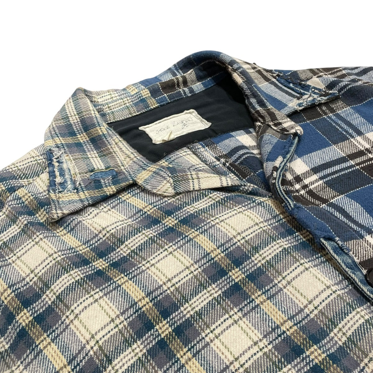 グレッグローレン　ネルシャツ　greg lauren 2 GREG LAUREN(グレッグローレン) ネルシャツ ネイビー サイズ 3｜【公式