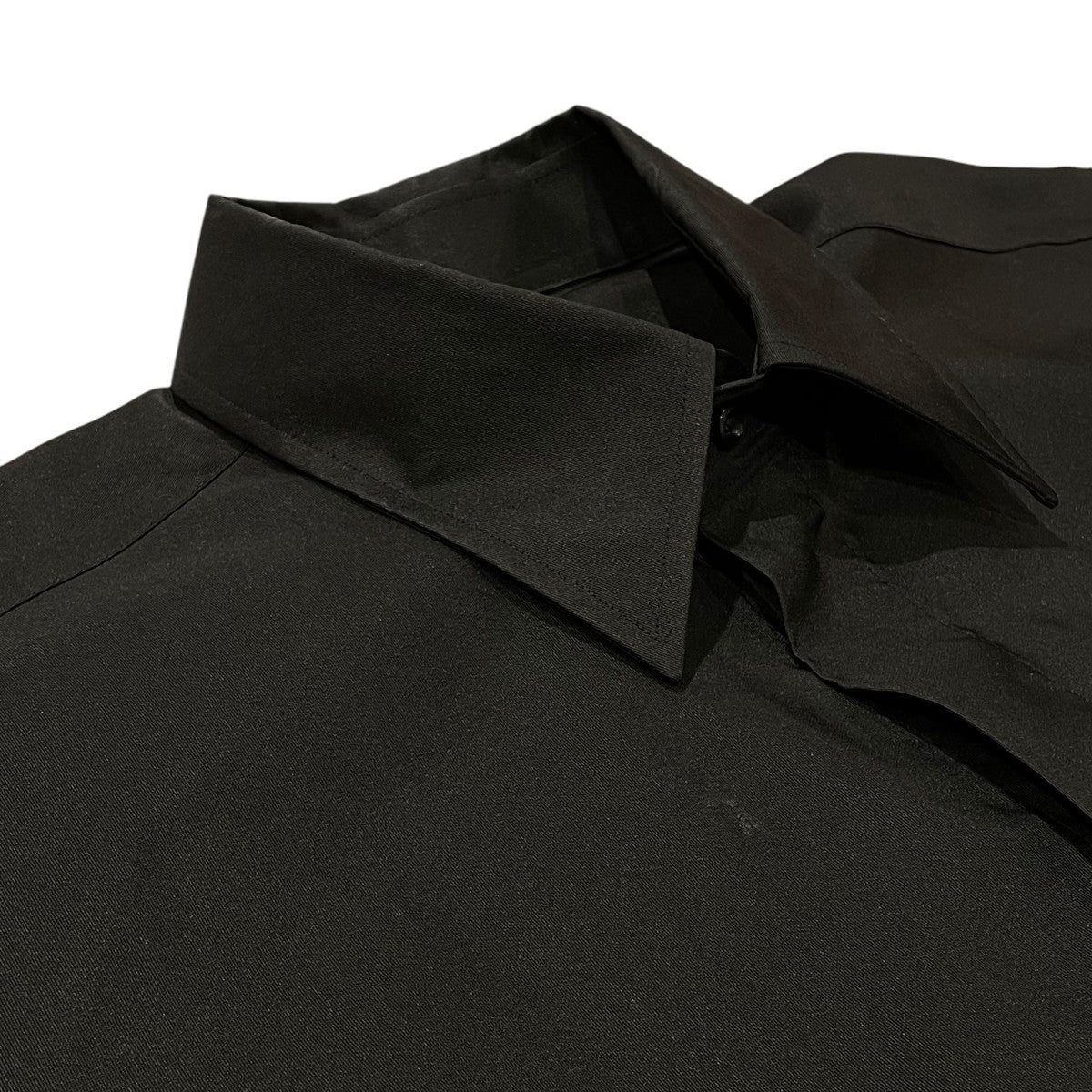 KISHIDAMIKI grosgrain shirt with leather label長袖シャツS4-006 古着・中古-3枚目のアイテム画像