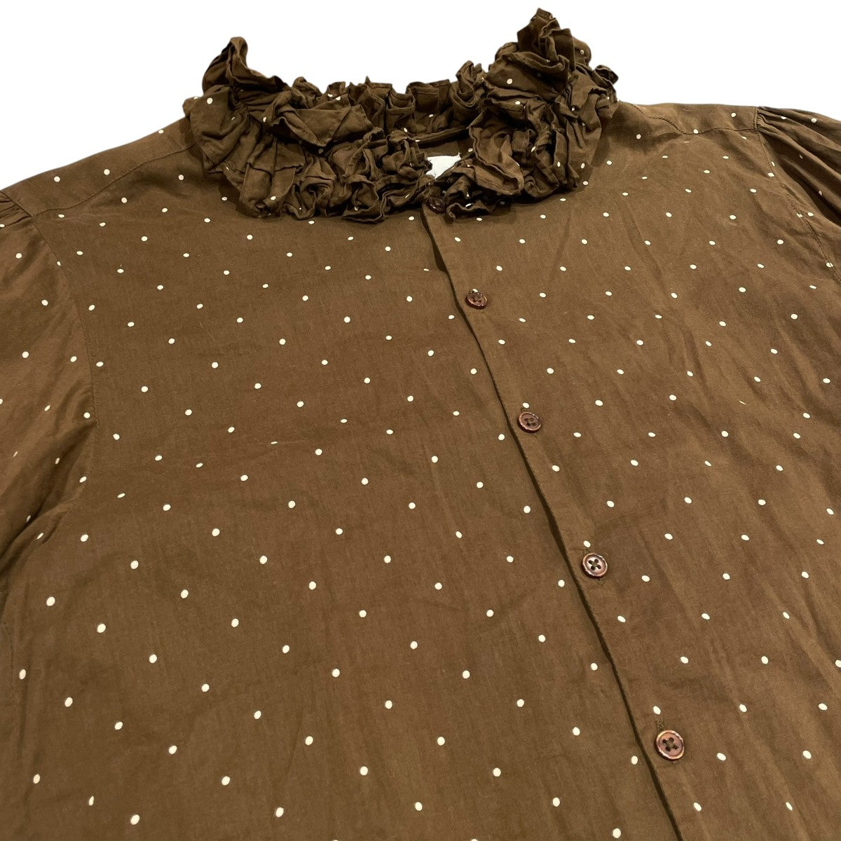 crinkle crinkle crinkle frill collar blouse長袖シャツcc 3025 古着・中古-3枚目のアイテム画像