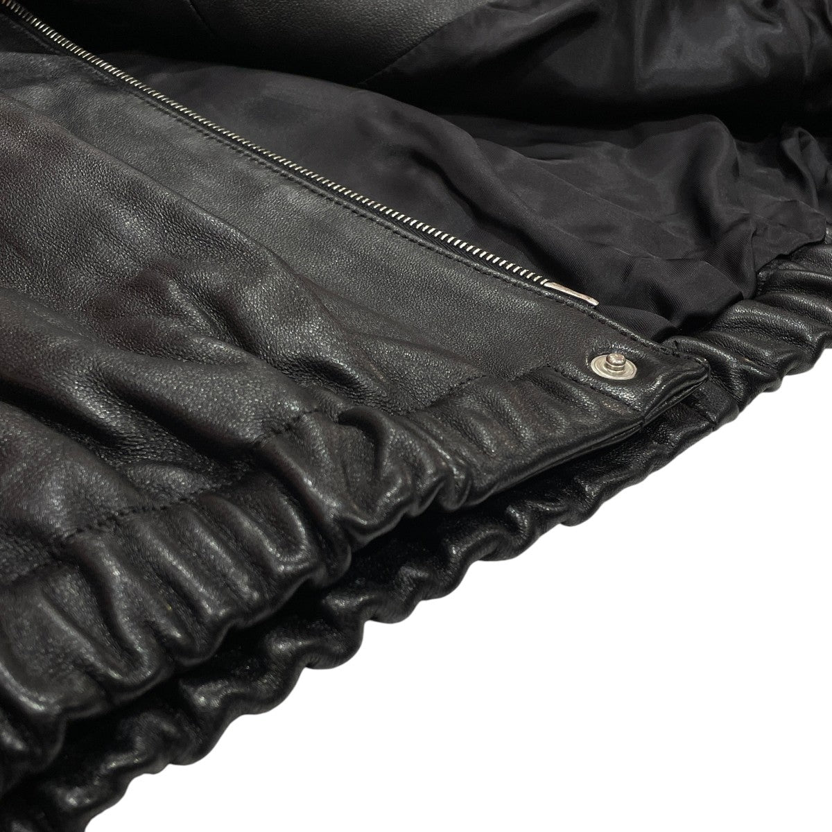 25AWMOUTON COLLAR SHEEP LEATHER ZIP JACKETレザージャケットST.1216