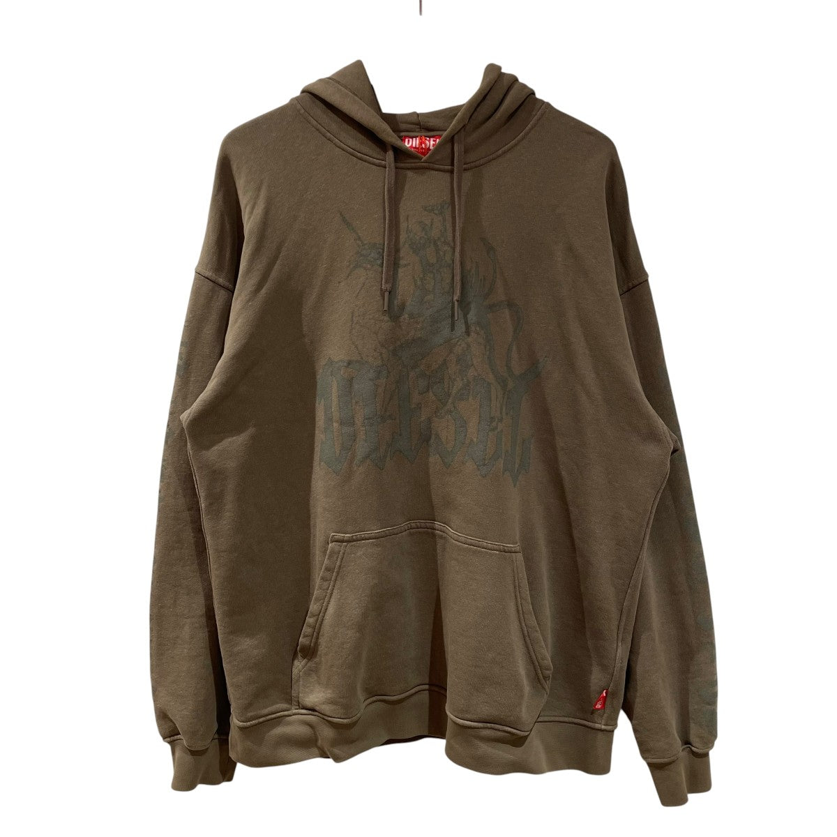 DIESEL Treated hoodie with griffin printプルオーバーパーカーA23805 古着・中古-1枚目のアイテム画像