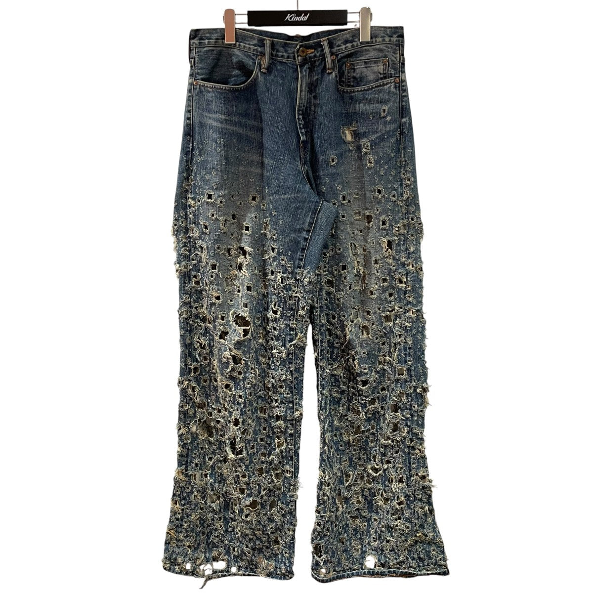 SUGARHILL CRASHED MODERN DENIM WIDE TROUSERSデニムパンツ 古着・中古-1枚目のアイテム画像