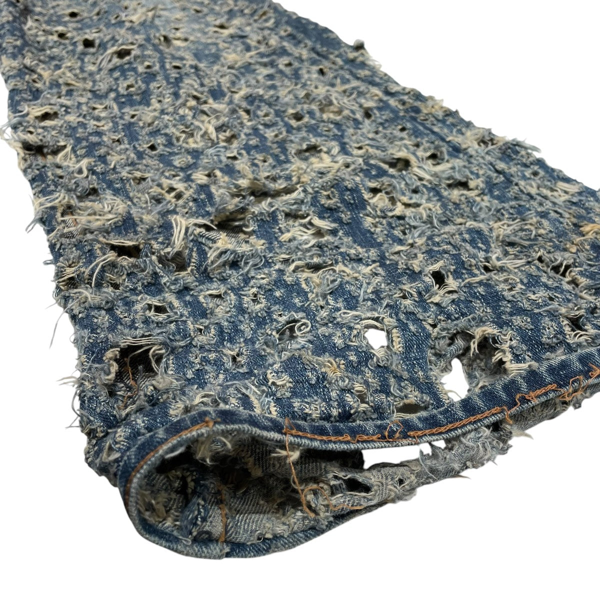 SUGARHILL CRASHED MODERN DENIM WIDE TROUSERSデニムパンツ 古着・中古-4枚目のアイテム画像