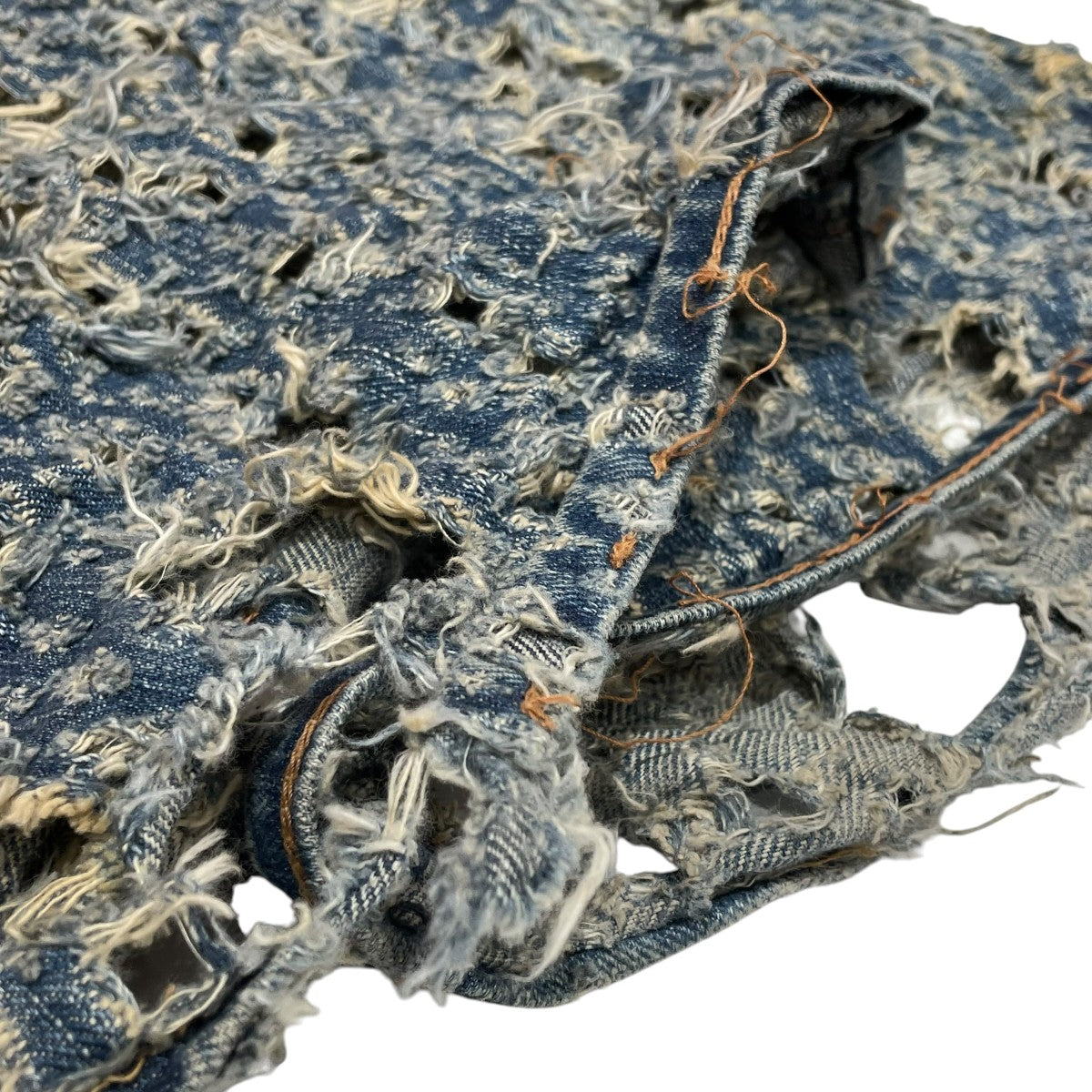SUGARHILL CRASHED MODERN DENIM WIDE TROUSERSデニムパンツ 古着・中古-6枚目のアイテム画像