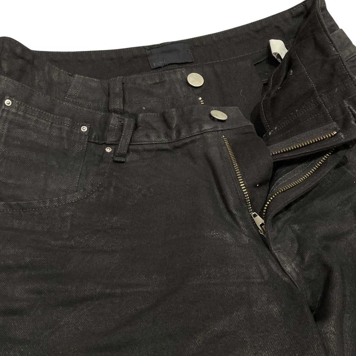 FILTH FRONT ZIP BAGGY DENIMコーティングレイヤードデニムパンツFL FW24 PT01 古着・中古-3枚目のアイテム画像