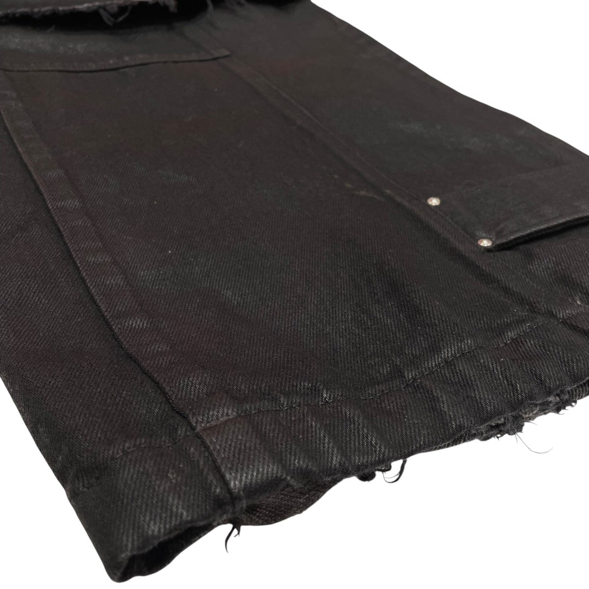 FILTH FRONT ZIP BAGGY DENIMコーティングレイヤードデニムパンツFL FW24 PT01 古着・中古-4枚目のアイテム画像