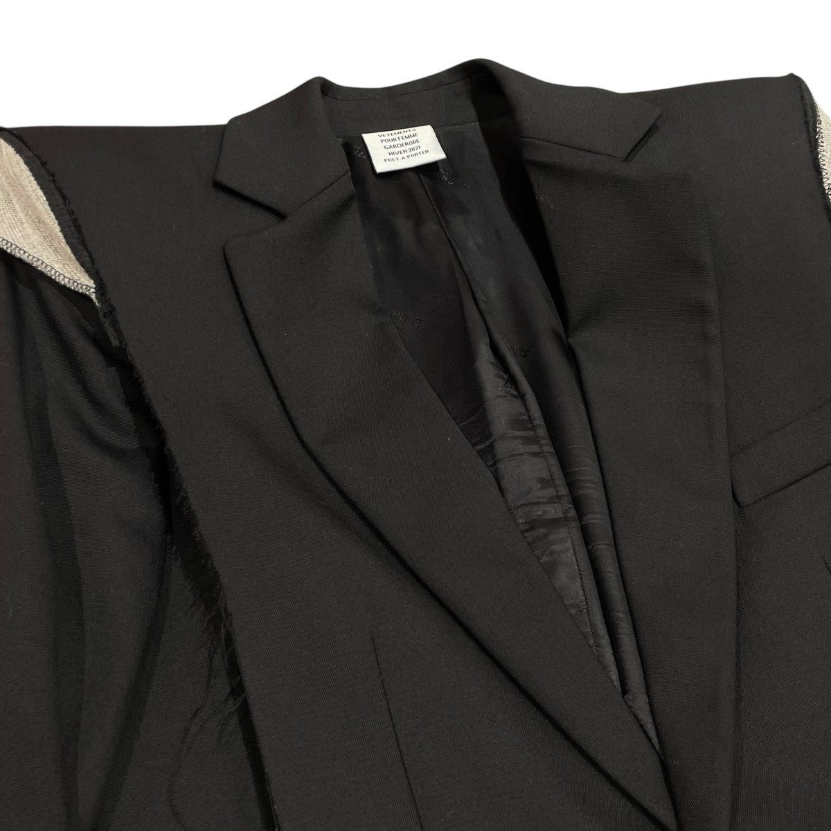 vetement NOTCH LAPEL BLAZERテーラードジャケットWAH21JA021 古着・中古-3枚目のアイテム画像