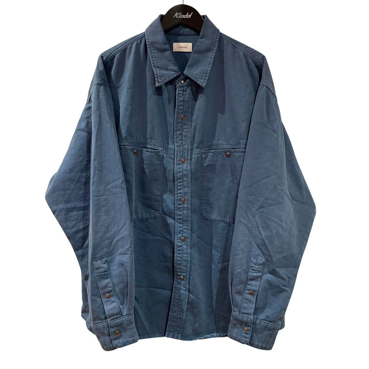LEMAIRE ガーメントダイコットンデニムシャツ長袖シャツSH1126 LD1027 古着・中古-1枚目のアイテム画像