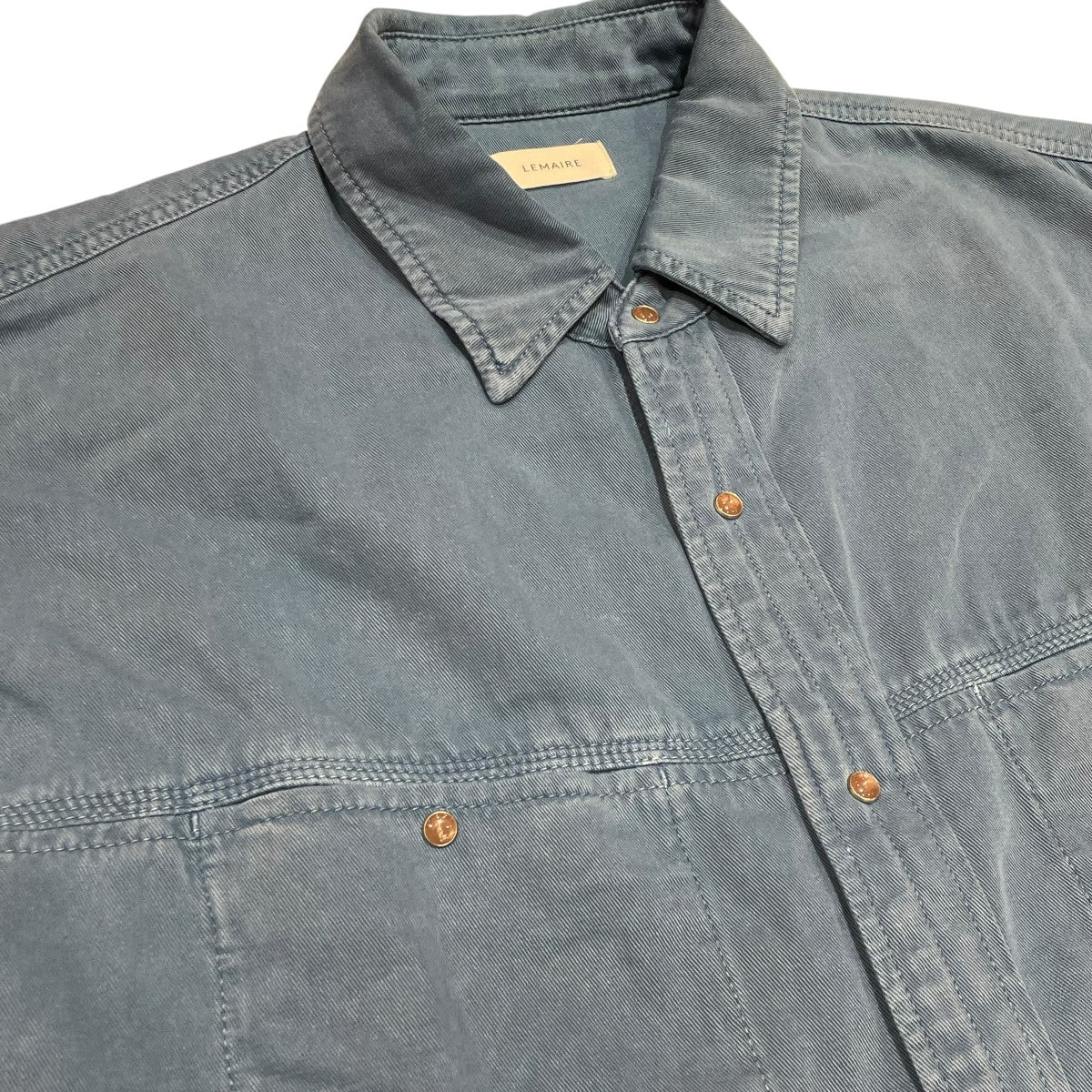 LEMAIRE ガーメントダイコットンデニムシャツ長袖シャツSH1126 LD1027 古着・中古-3枚目のアイテム画像