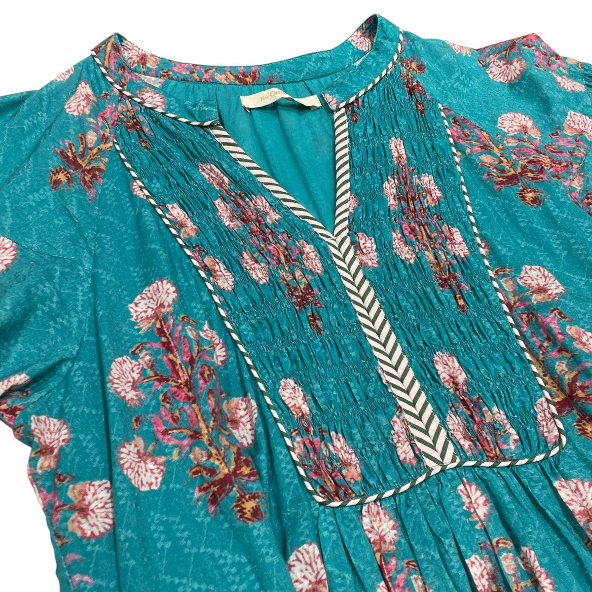 ne quittez pas COTTON JQD MARIGOLD PRINT長袖ワンピース010441GH1 古着・中古-3枚目のアイテム画像
