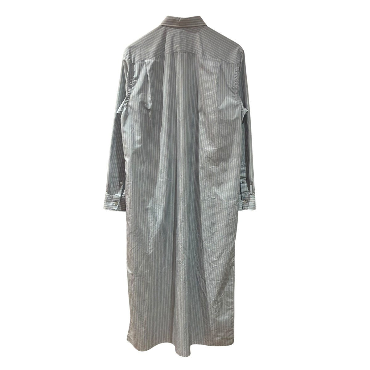 AURALEE FINX POLYESTER STRIPE SHIRT ONE-PIECEシャツワンピースA23SD06PS 古着・中古-2枚目のアイテム画像