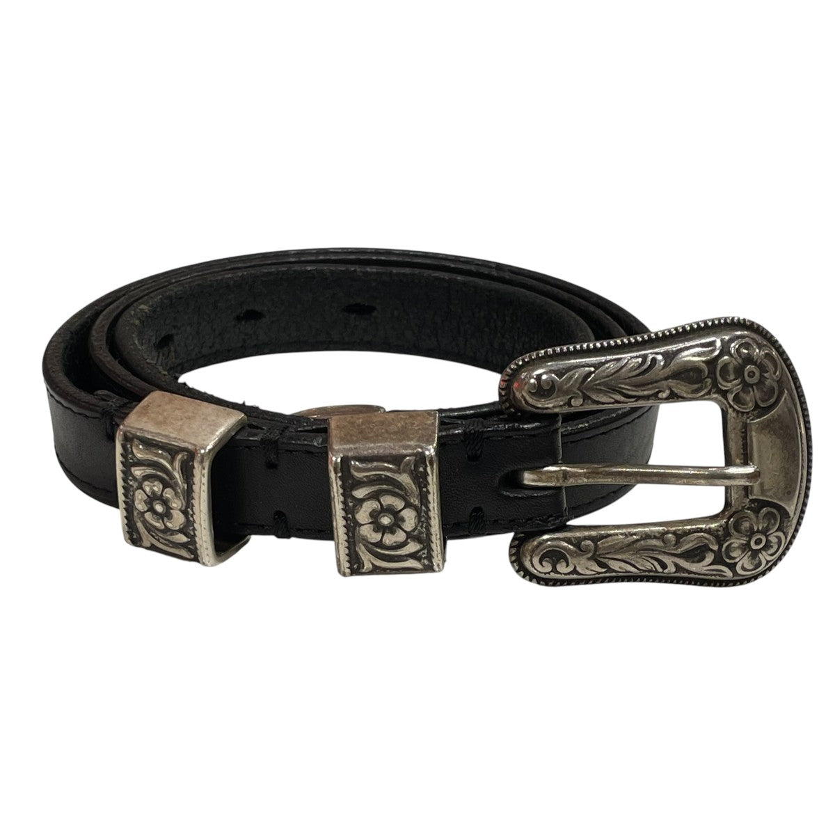 Floral-buckle Leatherベルト