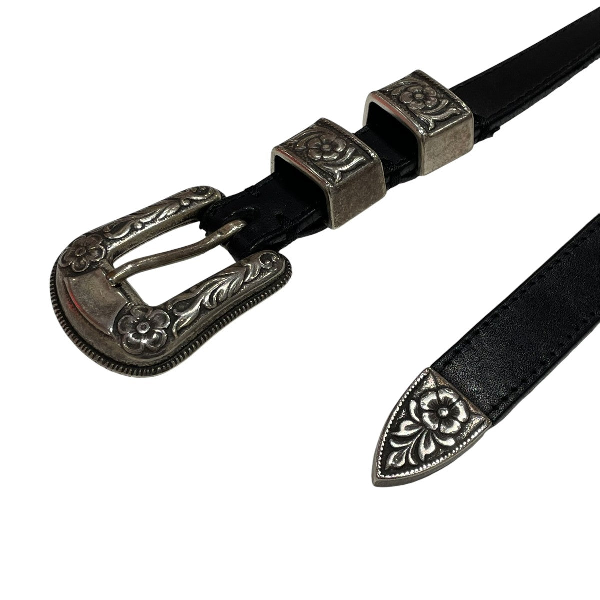 Floral-buckle Leatherベルト