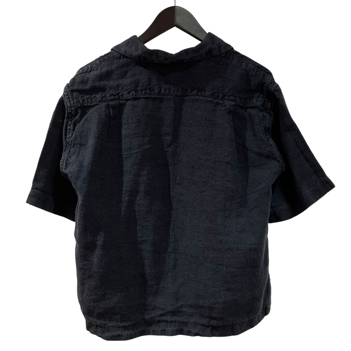 AURALEE 19SSLINEN SILK SUMMER TWEED SHIRT半袖シャツA9SS05LS 古着・中古-2枚目のアイテム画像