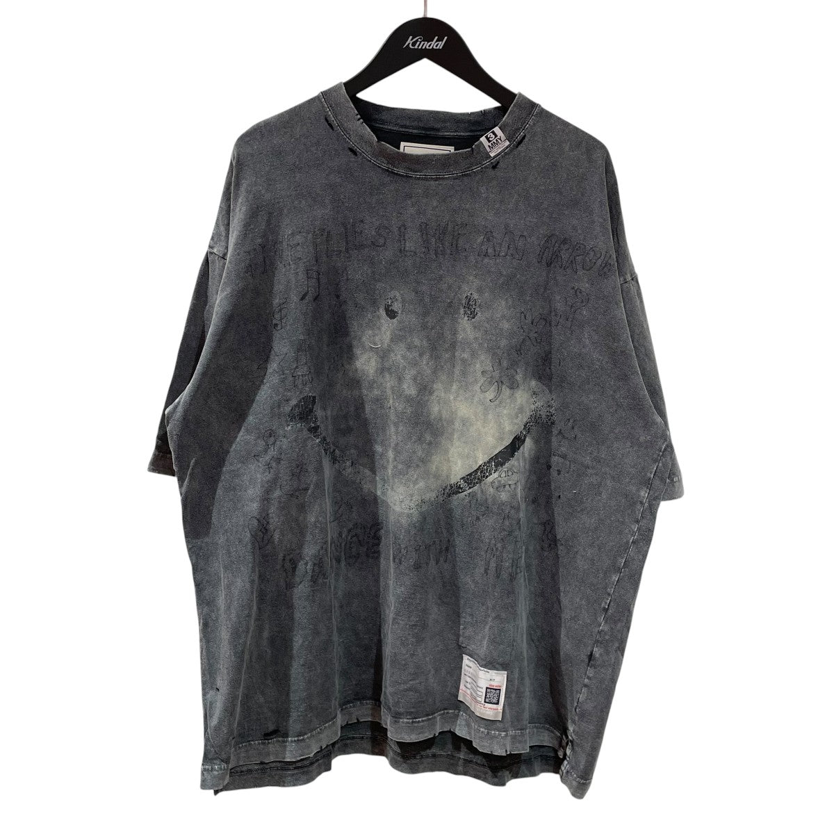 Maison MIHARA YASUHIRO Bleached Smily Face Print T-shirt半袖TシャツA14TS622 古着・中古-1枚目のアイテム画像