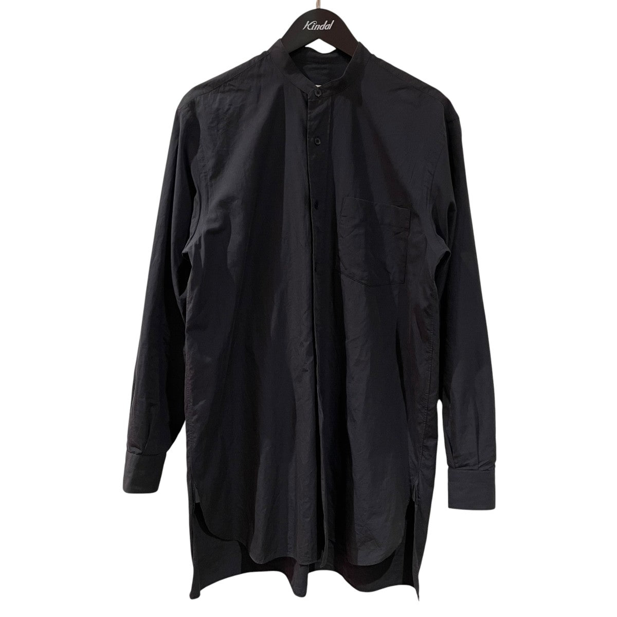 COMOLI SHIRTノーカラーシャツW03-02002 古着・中古-1枚目のアイテム画像