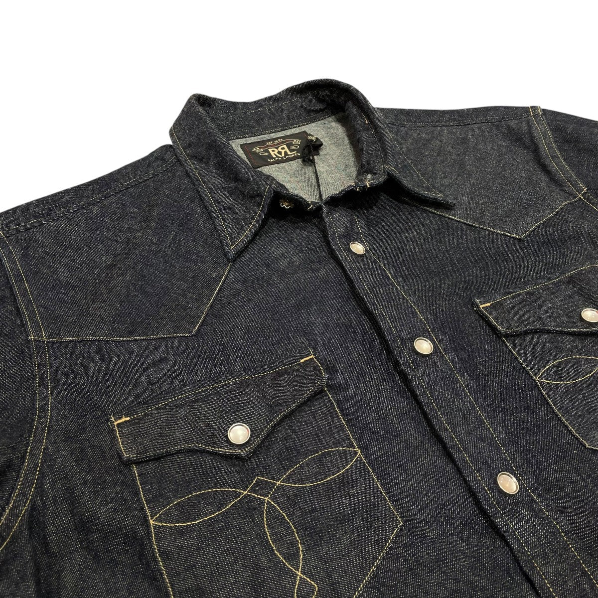 RRL スリム フィット デニム ウエスタンシャツデニムシャツMNRRWOV16820008 古着・中古-3枚目のアイテム画像