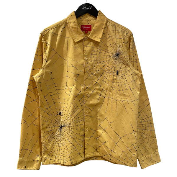 Supreme(シュプリーム) 16AWSpider Web Shirt長袖シャツ イエロー