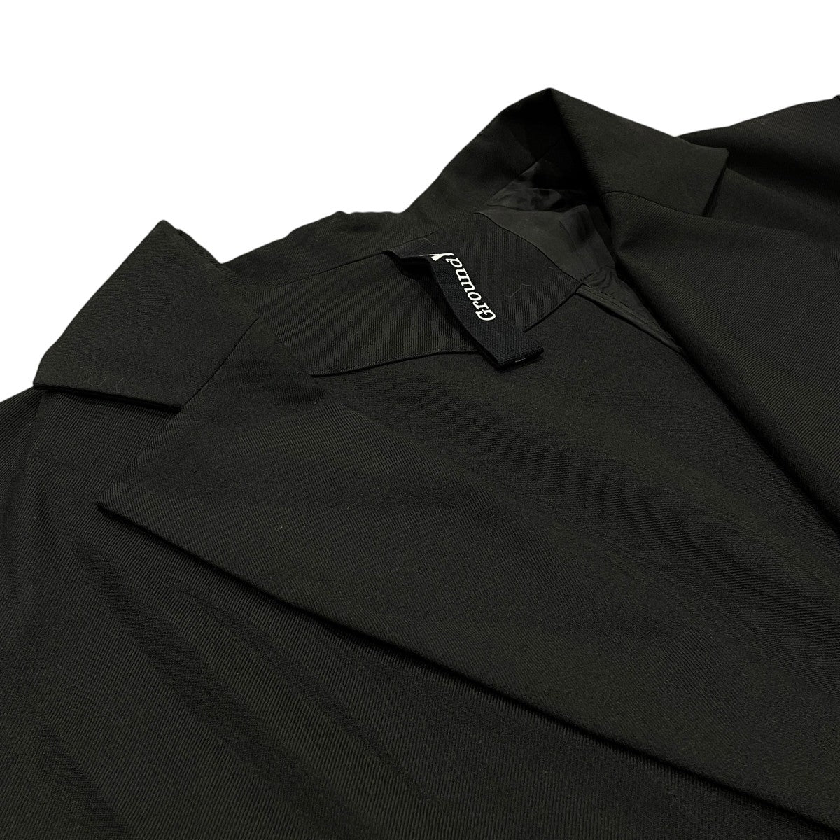 GROUND Y T-W Gabardine Cloak Docking JacketテーラードジャケットGA-J05-100 古着・中古-3枚目のアイテム画像