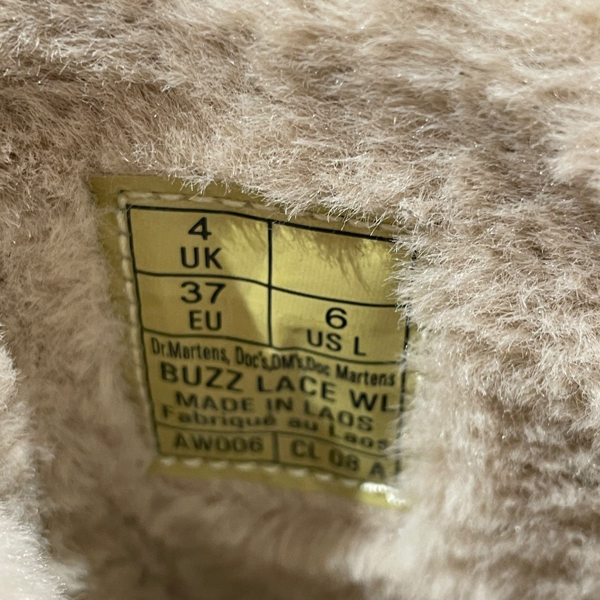 BUZZ LACE ウォームライン ハイ レッグ ブーツaw006