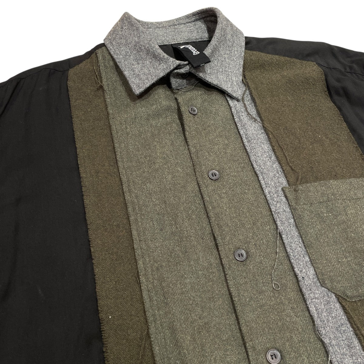 VARIOUS MATERIAL COMBINATION DESIGN SHIRT長袖シャツGO-B19-806
