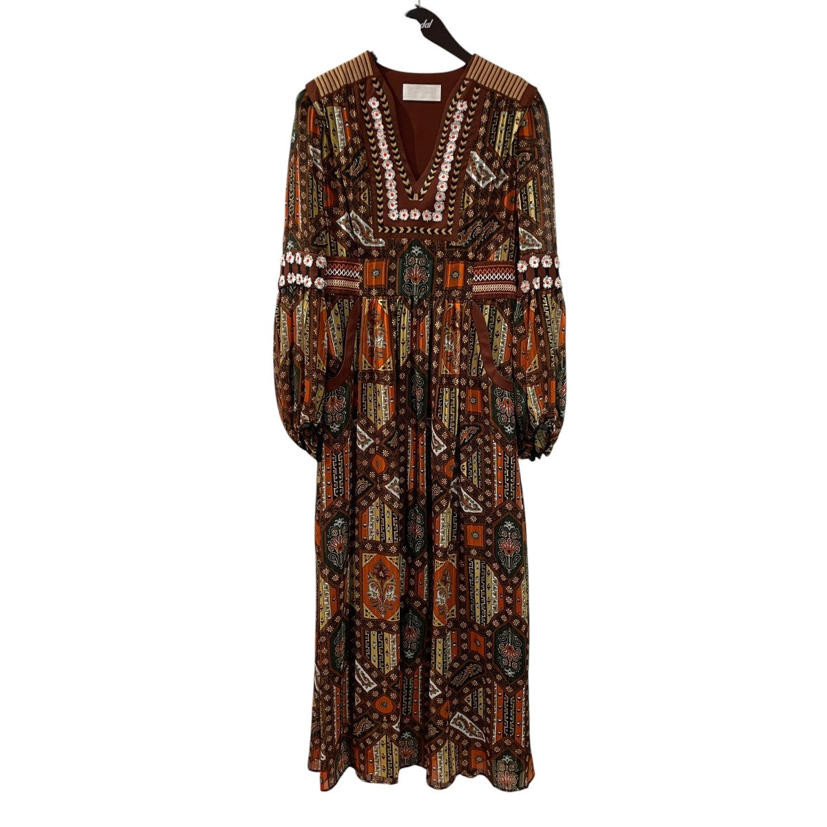 Stained Glass Printed Dress長袖ワンピースMM20PF-DR701