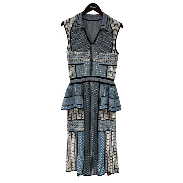 mame kurogouchi(マメクロゴウチ) Geometric Pattern Knitted Dress