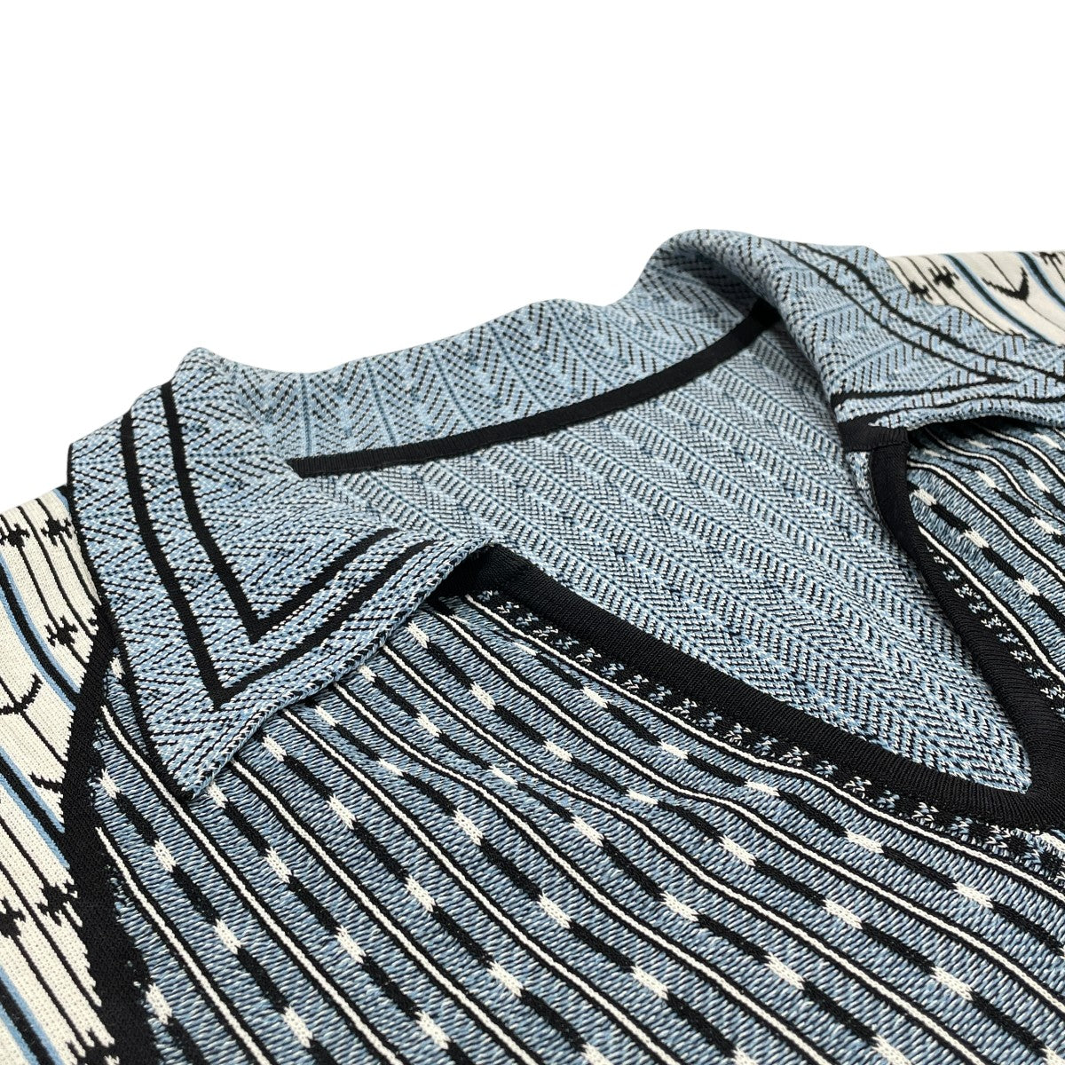 Geometric Pattern Knitted DressノースリーブワンピースMM25SS-KN085