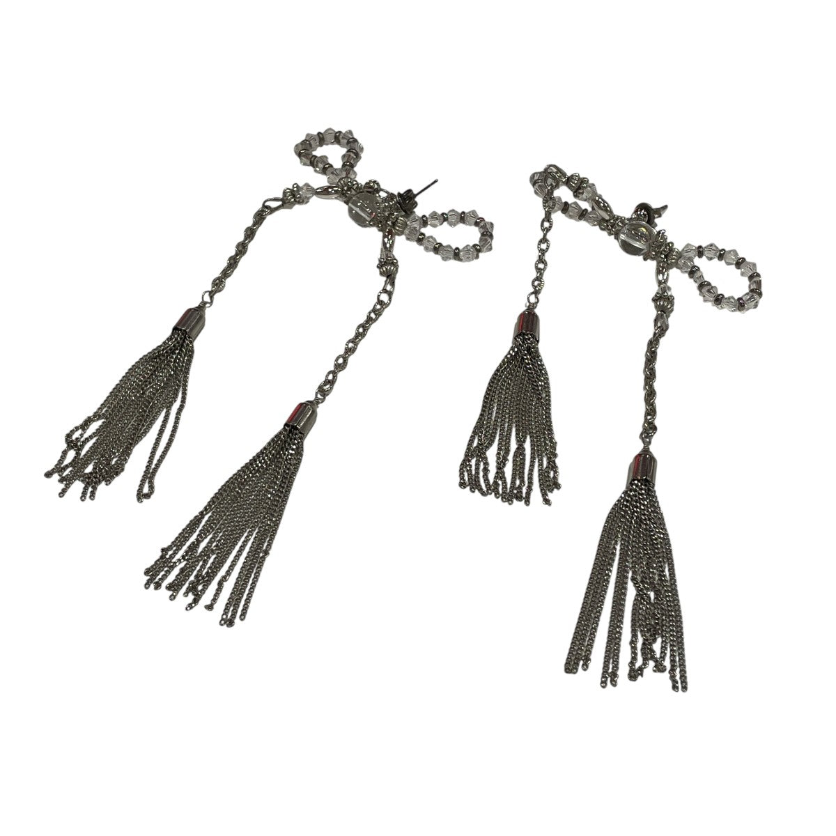 crystal ribbon chain earringsピアスTD-24SS-AC19