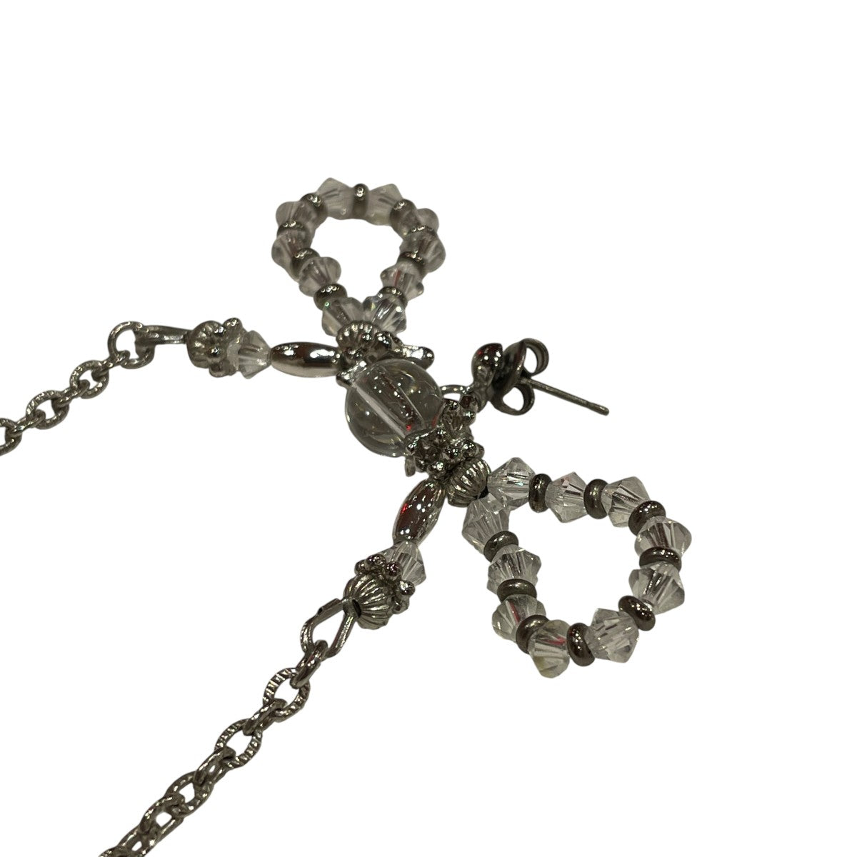 crystal ribbon chain earringsピアスTD-24SS-AC19