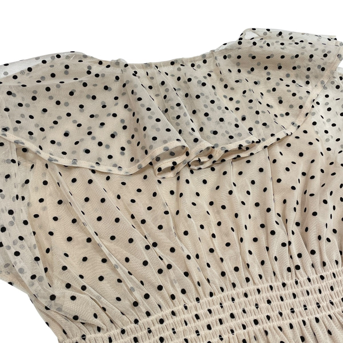 DOT VEIL BLOUSEドット柄ノースリーブブラウス