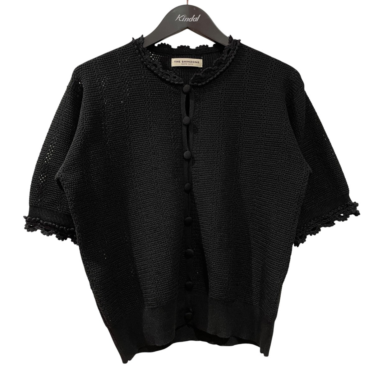 MESH LACE KNIT CARDIGAN半袖ニット26smsni07