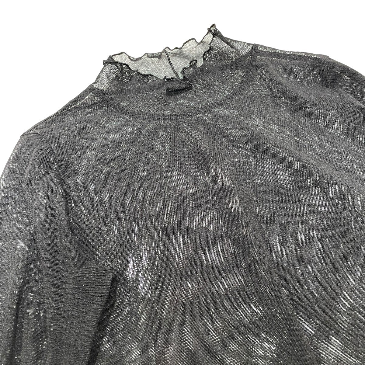 Fitted High-neck Tulle Topシアーシャツ27A62318