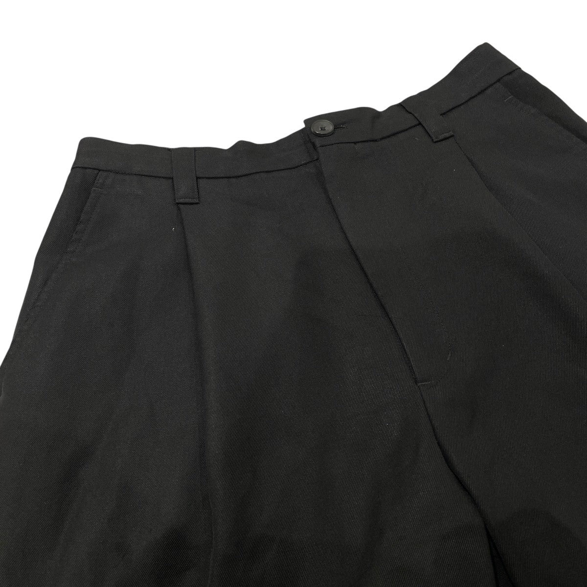 4 Colors Chambray Wool Prime-Wide One Tuck Pantsタックワイドパンツ11242461207