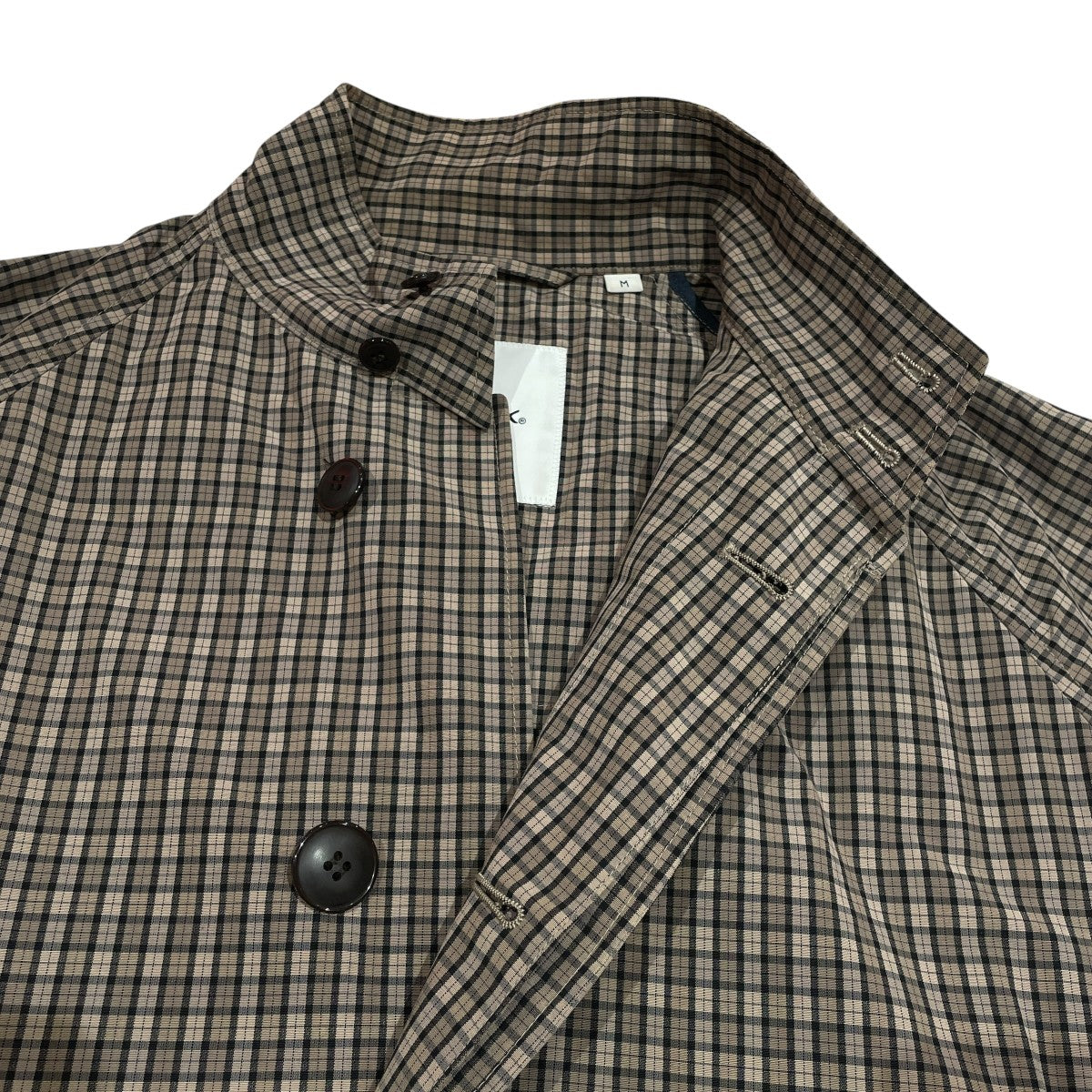 TAFFETTA CHECK SWING COATチェックスウィングコートJ-1327 CNP