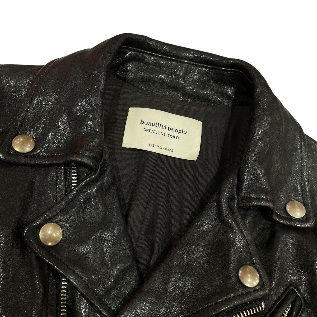 shrink leather riders jacketライダースジャケット1825402401